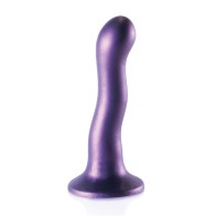 Dildo Curvo de 7" para Punto G - Púrpura Metálico