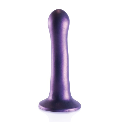 Dildo Curvo de 7" para Punto G - Púrpura Metálico