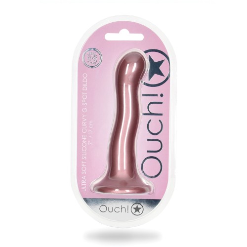 Dildo Curvo para Punto G con Ventosa - 7" Shots Ouch