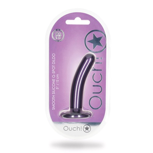 Dildo 5" Liso G-Spot Ouch Púrpura Metálico