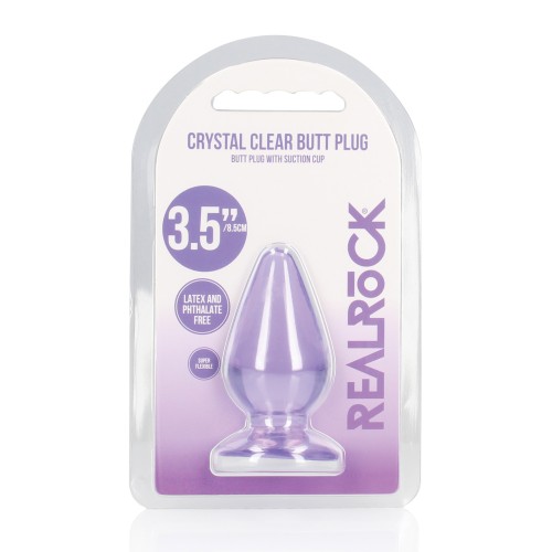 Shots RealRock Crystal Clear Anal Plug Purple