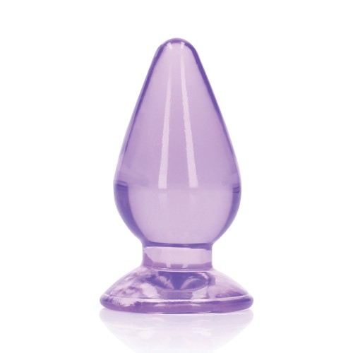 Shots RealRock Crystal Clear Anal Plug Purple