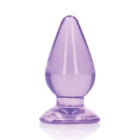 Shots RealRock Crystal Clear Anal Plug Purple