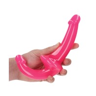 Shots RealRock 6" Strapless Strap On Neon Pink