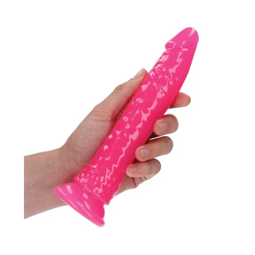 Dildo Slim RealRock 7" Brilla en la Oscuridad