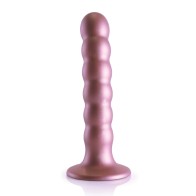 Dildo de Punto G con Perlas de 5 Pulgadas - Oro Rosa