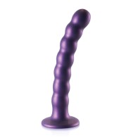 Dildo G-Spot con Perlas Púrpura Metálico