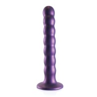 Dildo G-Spot con Perlas Púrpura Metálico