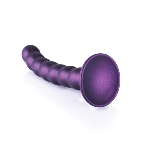 Dildo G-Spot con Perlas Púrpura Metálico