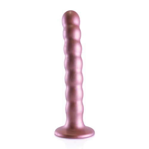 Dildo Beaded G-Spot 6.5&quot; Shots Ouch - Rose Gold