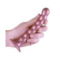 Dildo Beaded G-Spot 6.5&quot; Shots Ouch - Rose Gold