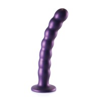 Dildo G-Punto Beaded 8" Púrpura Metálico