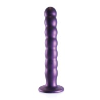 Shots Ouch 8 Inch Beaded G-Spot Dildo Metallic Purple