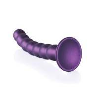 Shots Ouch 8 Inch Beaded G-Spot Dildo Metallic Purple