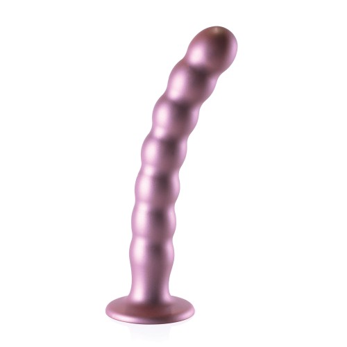 Rose Gold Beaded G-Spot Dildo - 8" | Ouch!