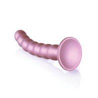 Rose Gold Beaded G-Spot Dildo - 8" | Ouch!