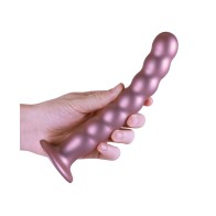 Rose Gold Beaded G-Spot Dildo - 8" | Ouch!