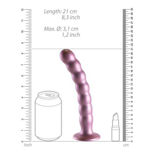 Dildo Beaded G-Spot Rosa Dorado - 8" | Ouch!