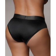 Shots Ouch Vibrating Strap-On High-Cut Brief Black XL/XXL