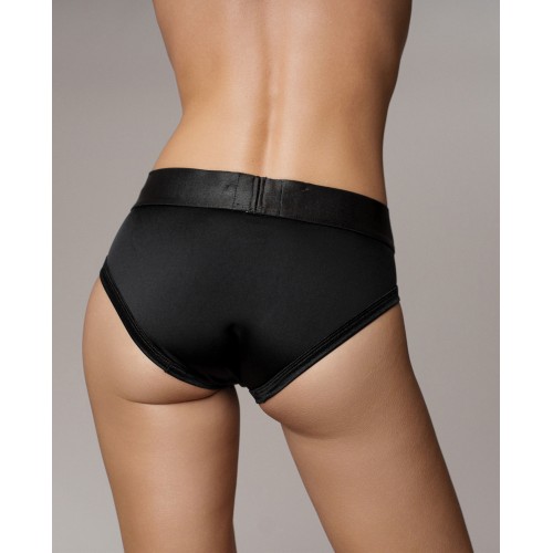 Compra Bragas de Alta Corte Vibradoras Strap-On Ouch! - Negro XS/S