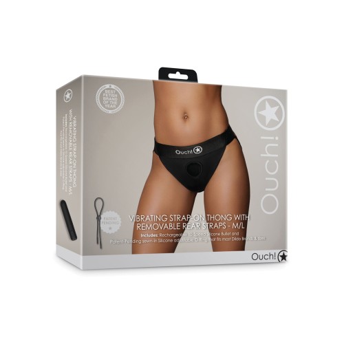 Shots Ouch Vibrating Strap-On Thong for Playful Nights