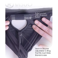 Shots Ouch Vibrating Strap-On Panty Harness