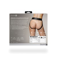 Vibrating Strap-On Panty Harness with Open Back