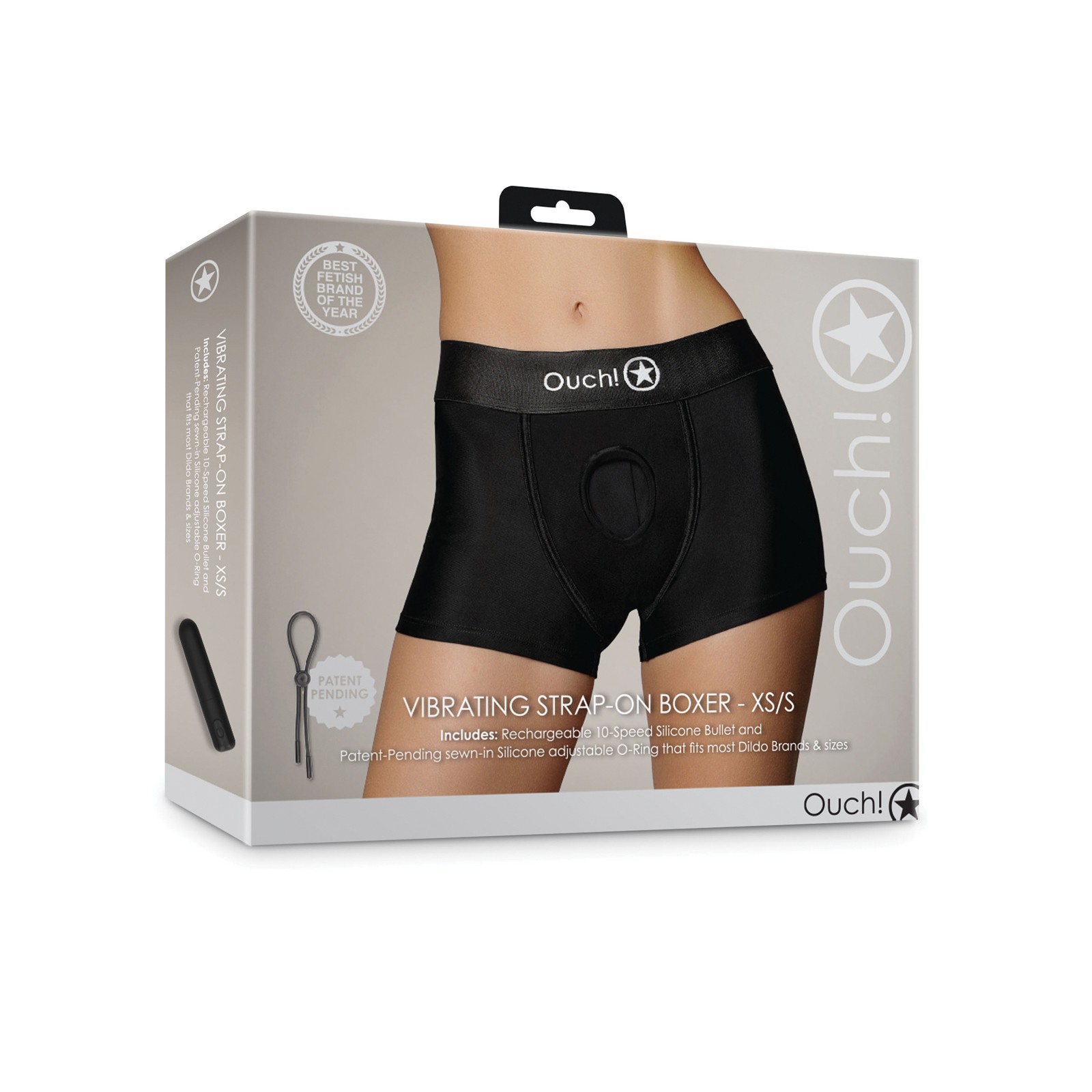 Shots Ouch Vibrating Strap-On Boxer - Ultimate Pleasure