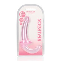 Shots RealRock Strap-On Transparente 6 pulgadas Rosa