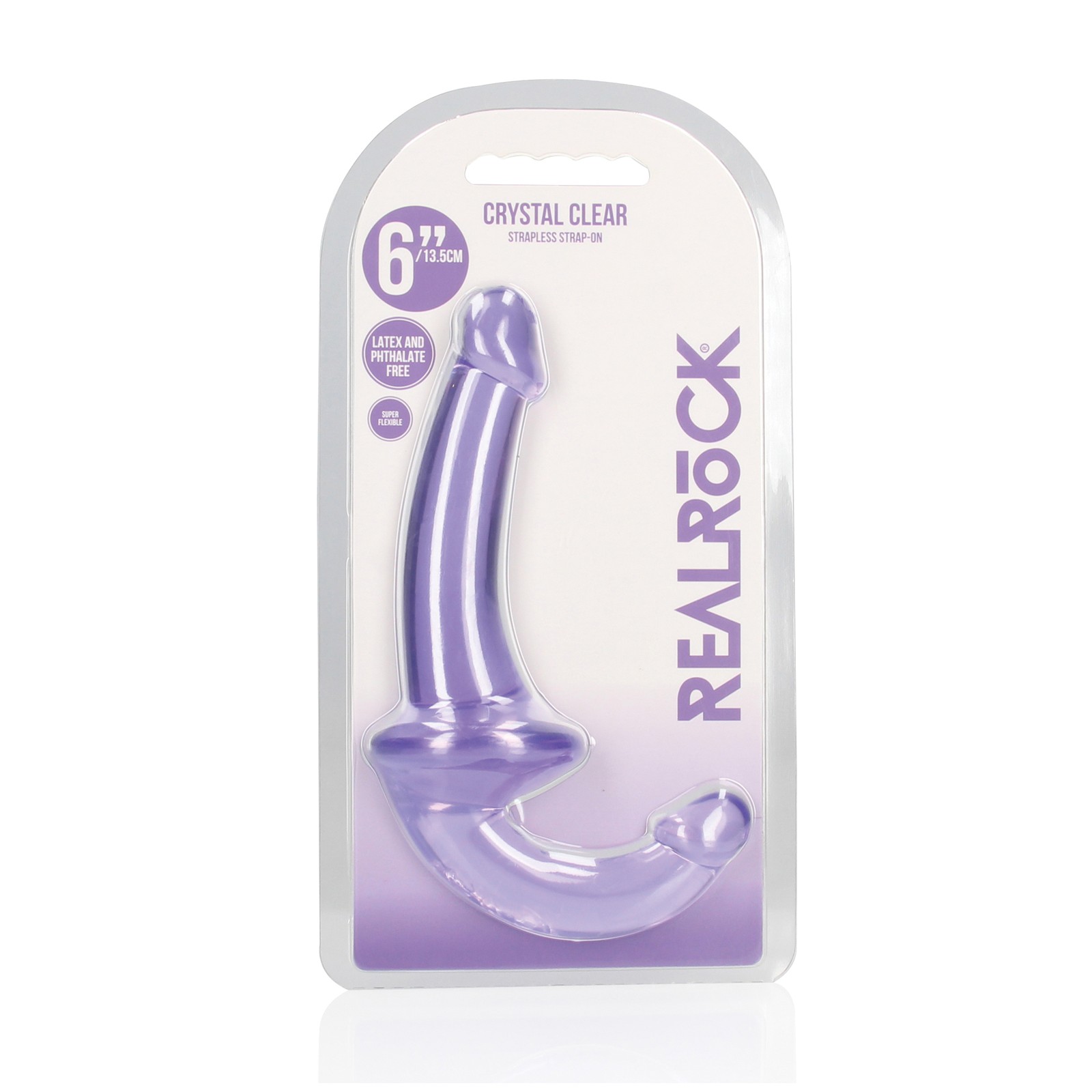 6 Inch Strapless Strap-On Crystal Clear