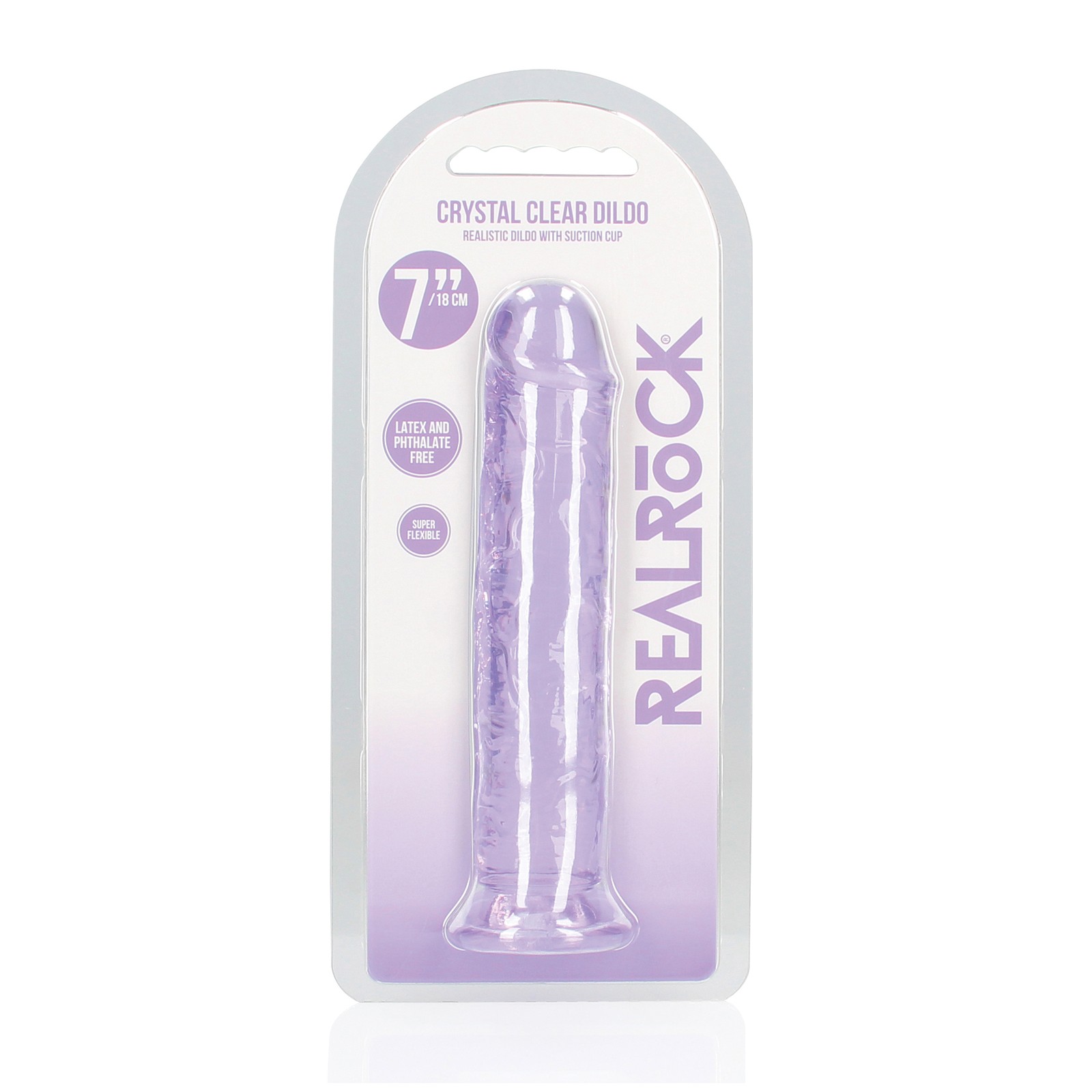 Dildo Shots RealRock 7" Transparente