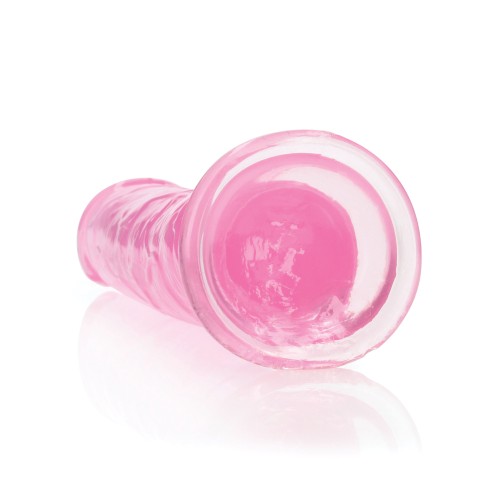 Dildo Recto Crystal Clear Shots de 9" con Ventosa Rosa