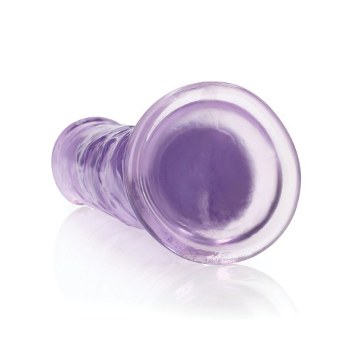 Shots RealRock Crystal Clear 9 Inch Straight Dildo with Suction Cup Purple