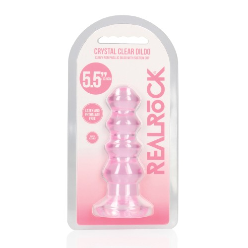 Shots RealRock 5.5" Curvy Dildo/Butt Plug - Pink