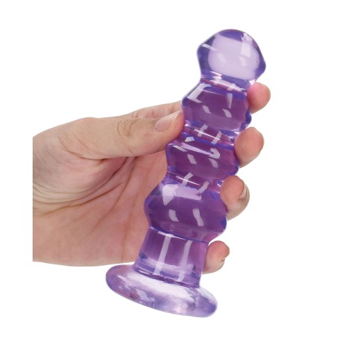 Dildo Curvo de Cristal RealShots Púrpura