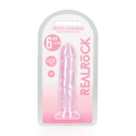 Shots RealRock 6 Straight Dildo with Suction Cup Pink