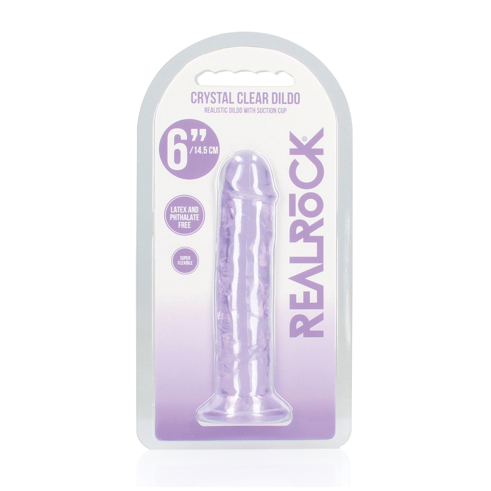 Dildo Recto Crystal Clear 6 de Shots