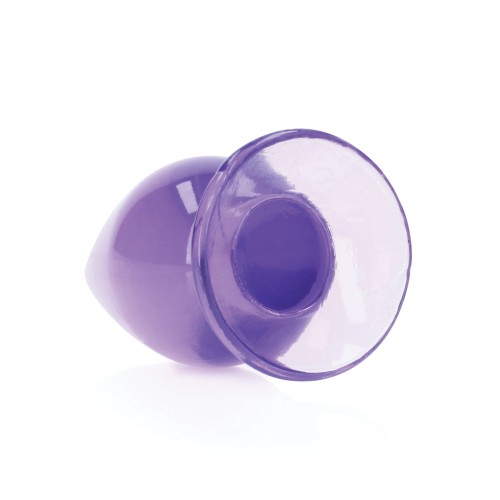 Shots RealRock Crystal Clear 4.5 Anal Plug Purple