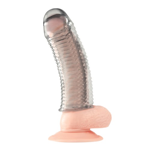 Blue Line C&B Textured Penis Sleeve - Clear