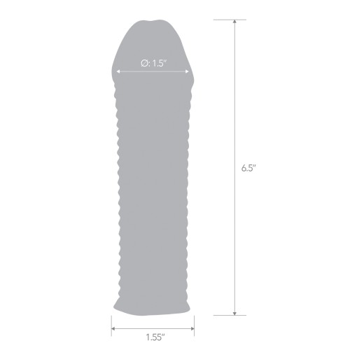 Blue Line C&B Textured Penis Sleeve - Clear