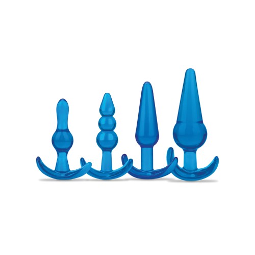 Blue Line C & B 4 pc Anal Training Set Jelly Blue