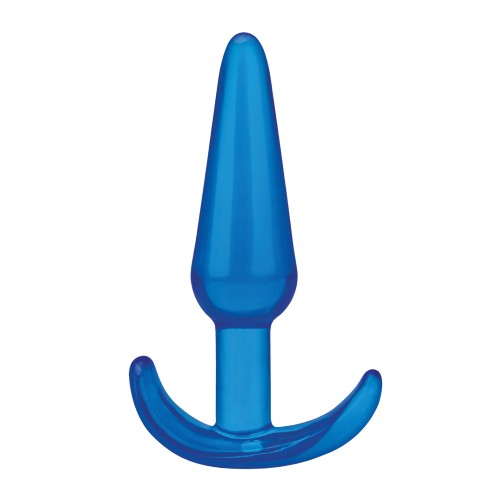 Blue Line Tapered Butt Plug 4.25" - Jelly Blue