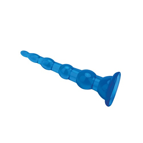 Blue Line C&B Anal Beads with Suction Base