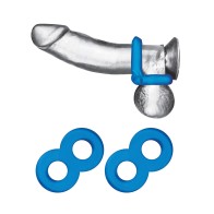 Anillos Dual para Pene y Testículos Blue Line para Estimulación Mejorada