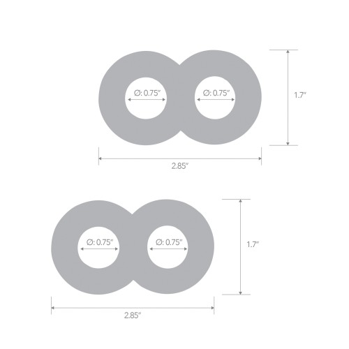 Blue Line Dual Cock & Ball Rings for Enhanced Stimulation