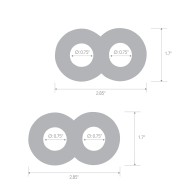 Blue Line Dual Cock & Ball Rings for Enhanced Stimulation