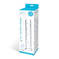 10" Extra Large Glass Dildo - Clear