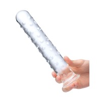 10" Extra Large Glass Dildo - Clear