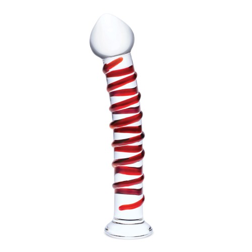 Glas 10 Inch Mr. Swirly Dildo - Red