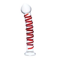 Glas 10 Inch Mr. Swirly Dildo - Red